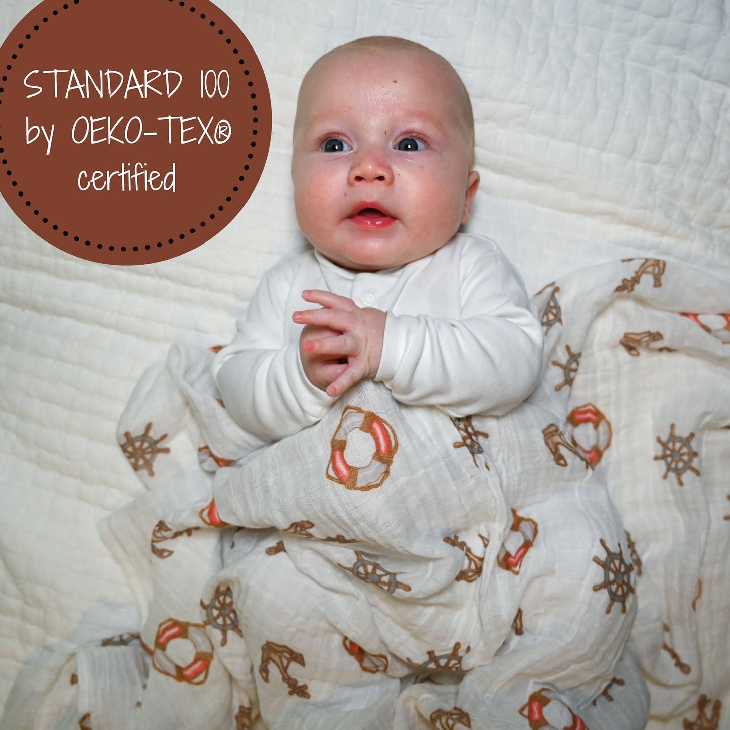 Ships Ahoy Swaddle Blanket