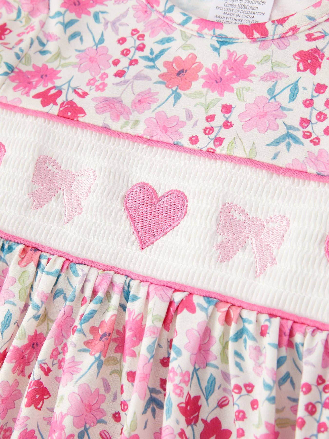 Smocking Heart Bow Outfit