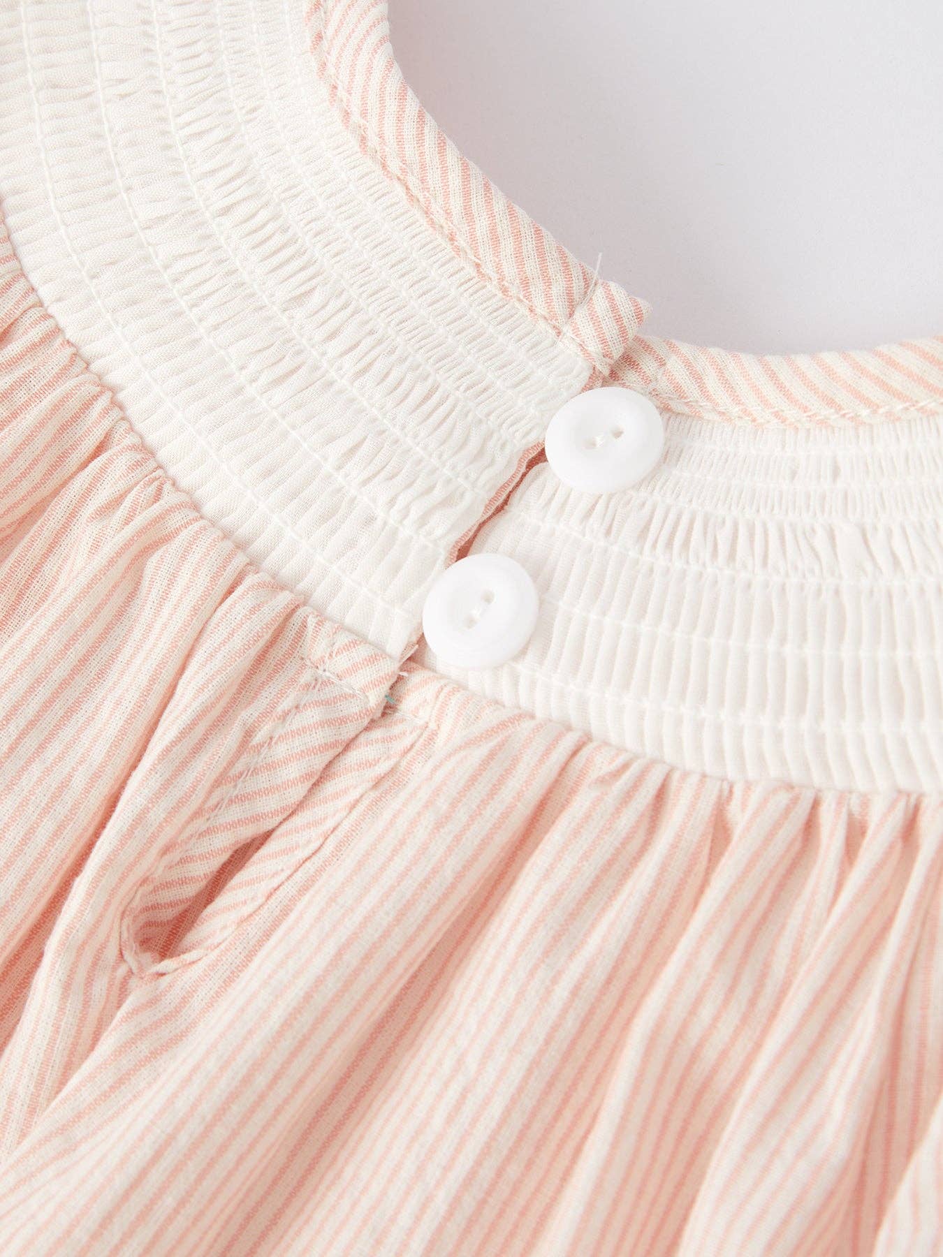 Sweetheart Smocking Stripe Dress