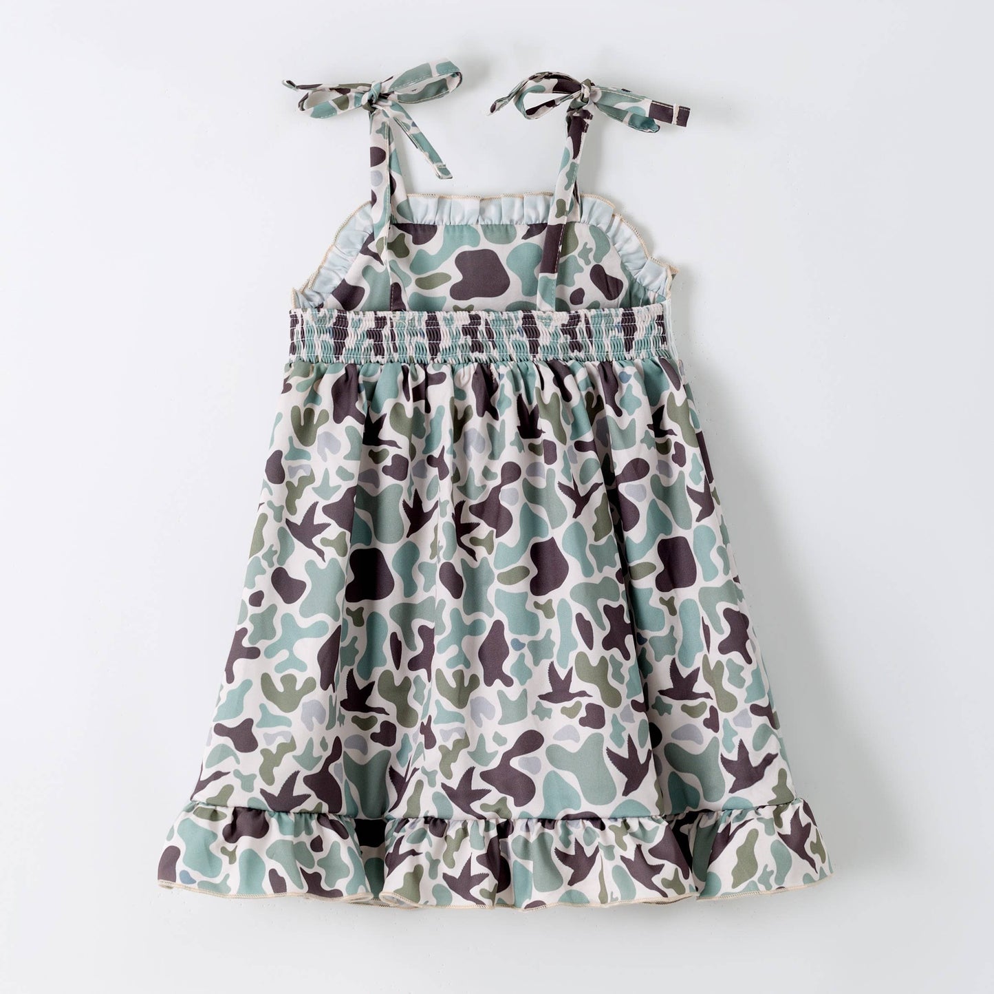 Muted Camo Smocked Dress