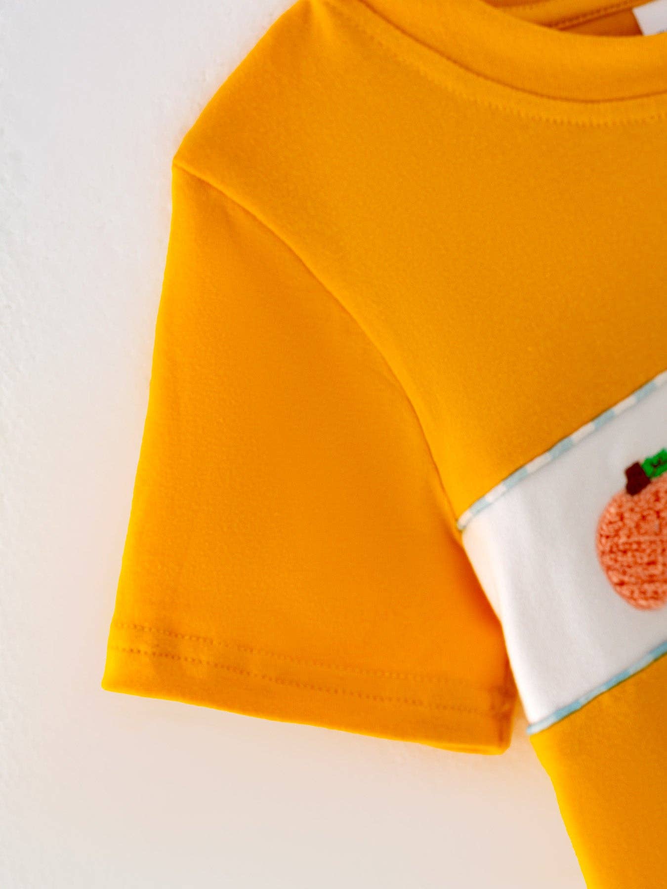 Pumpkin Chenille Boys Shorts Set