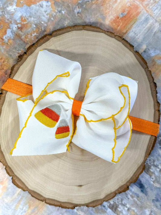 Candy Corn Moonstitch Headband