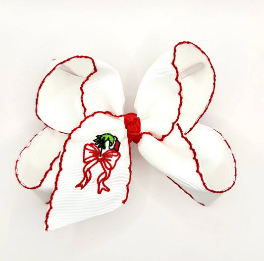 Grinch Bow Moonstitch