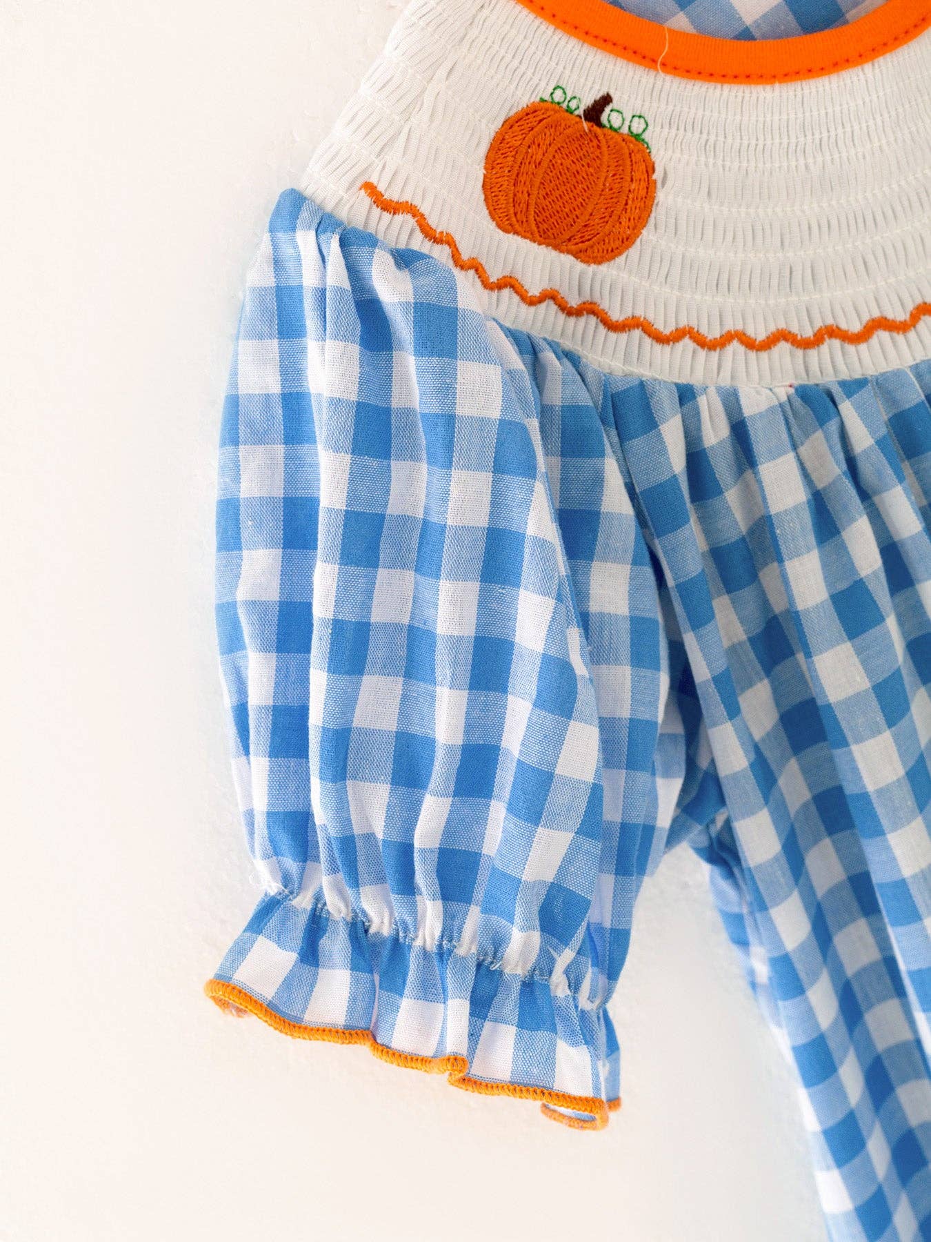 Blue Smock Gingham Plaid Dress