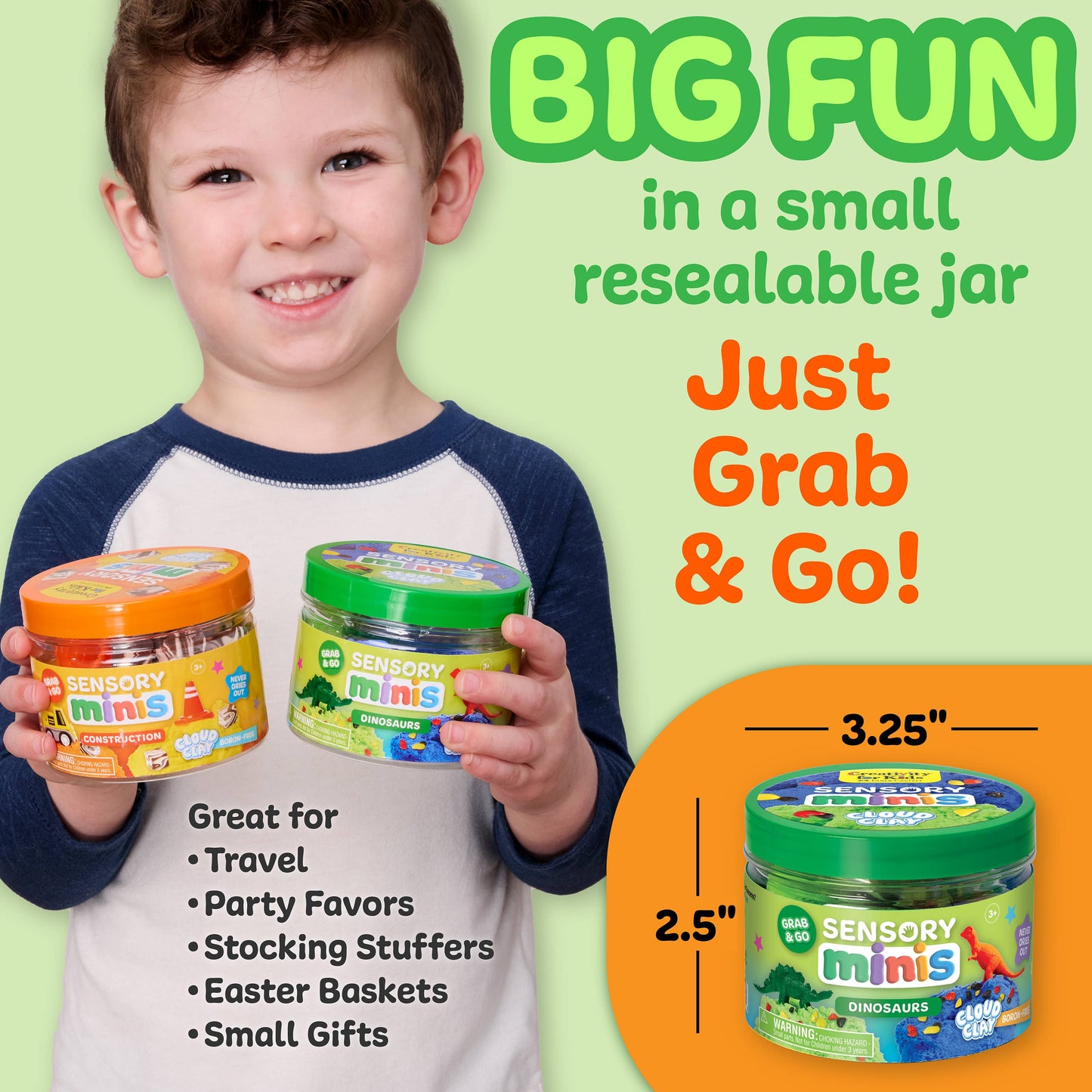 Sensory Mini Jar-Dinosaurs