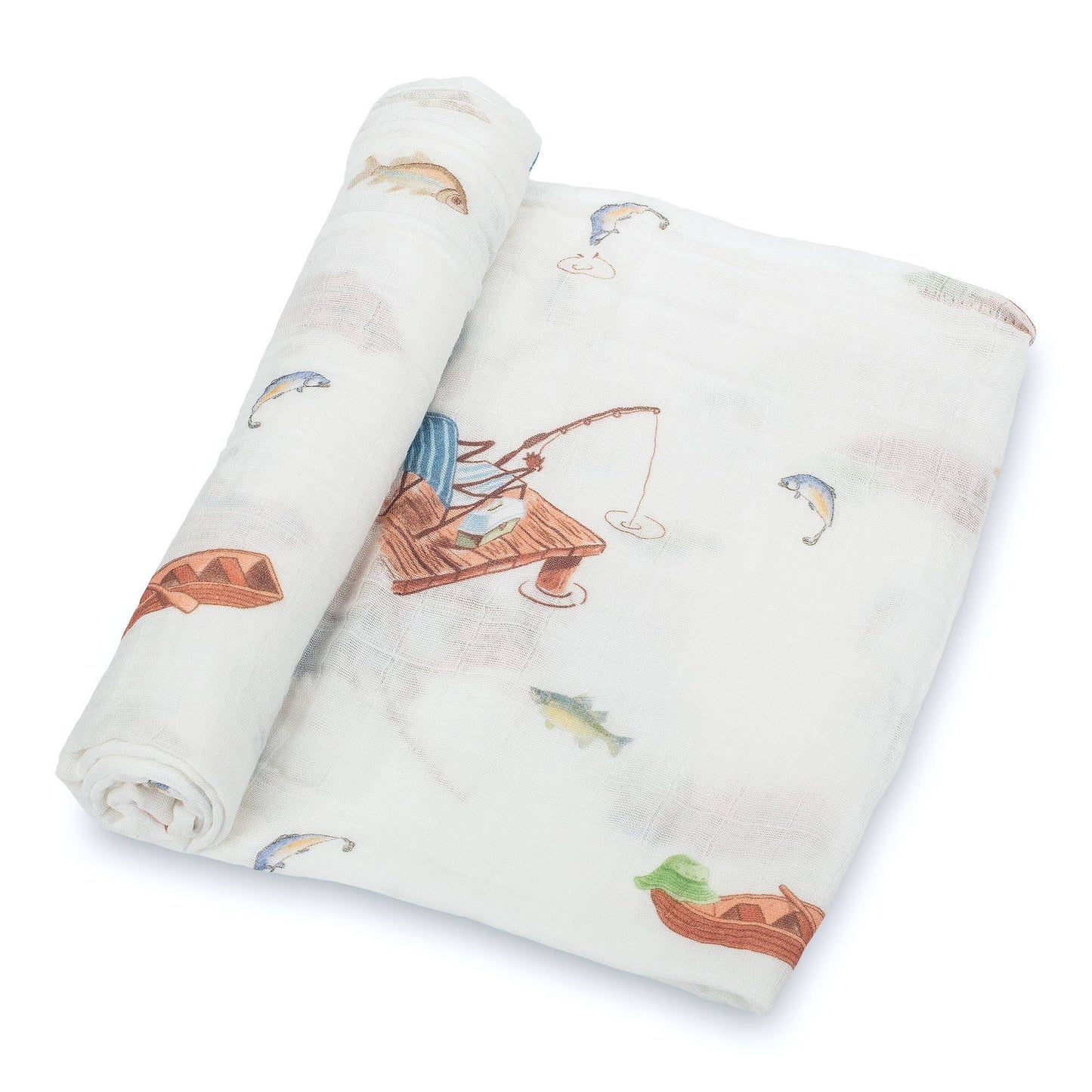 Gone Fishing Swaddle Blanket