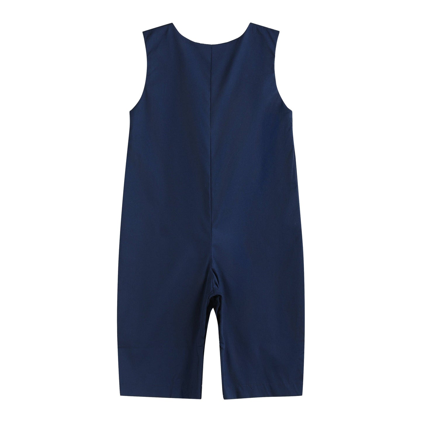 Blue Nativity Smocked Overalls