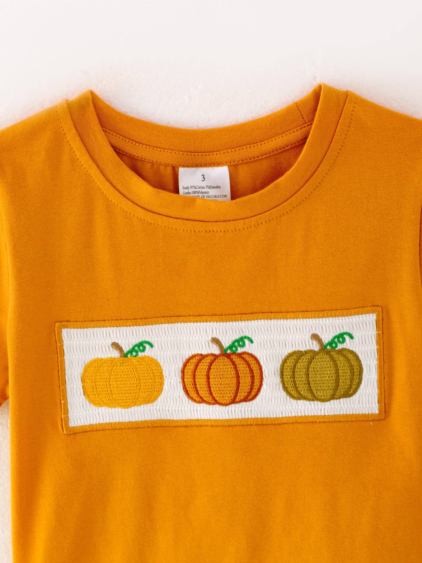 Orange Plaid Pumpkin Smocking Set