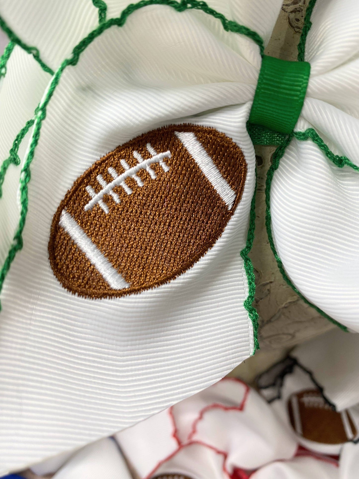 Football  Moonstitch Bow Headbands