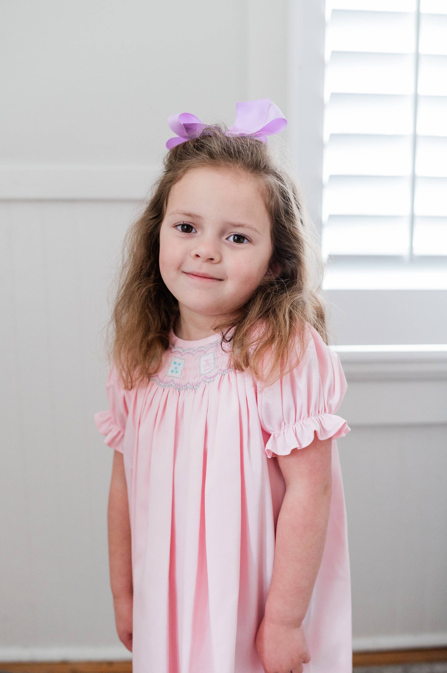 Mahjong Smocked Bishop Dress