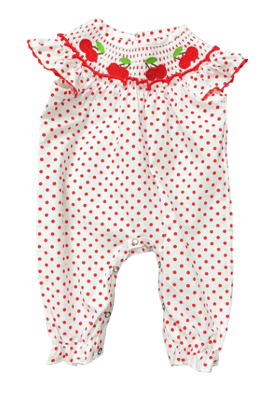 Cherry Smocked Romper