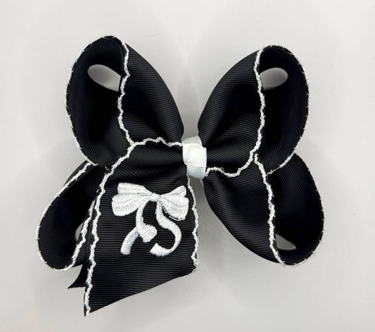 Black Bow Moonstitch Bow