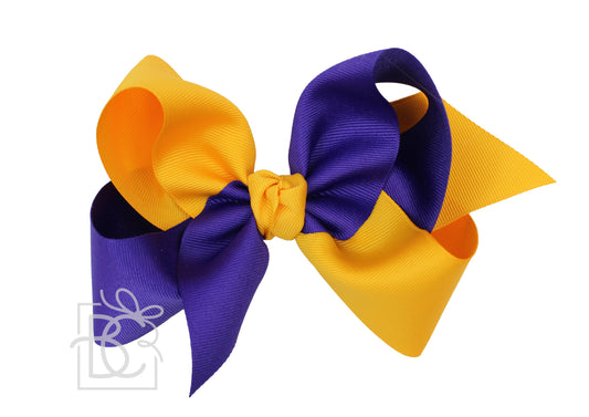 Crisscross Bow Purple & Yellow