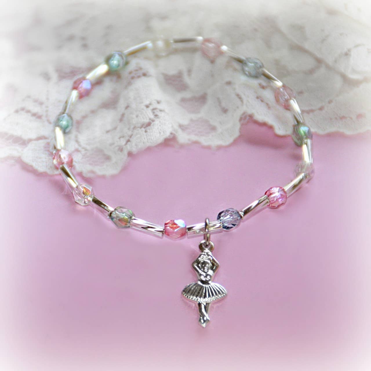 Dance Ballerina Multi Color Beaded Bracelet