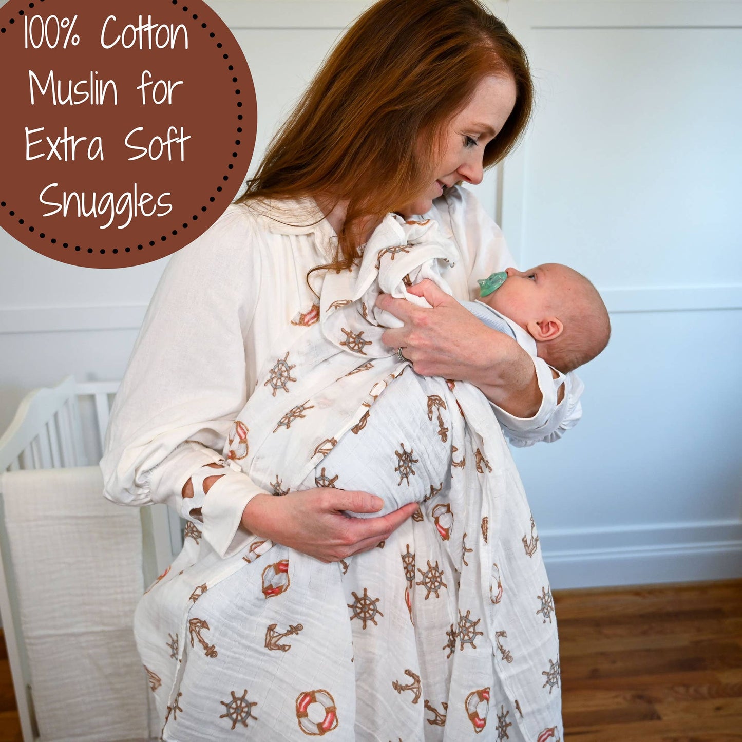 Ships Ahoy Swaddle Blanket