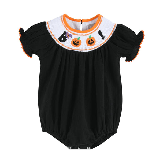 Black and Orange Boo Halloween Bubble