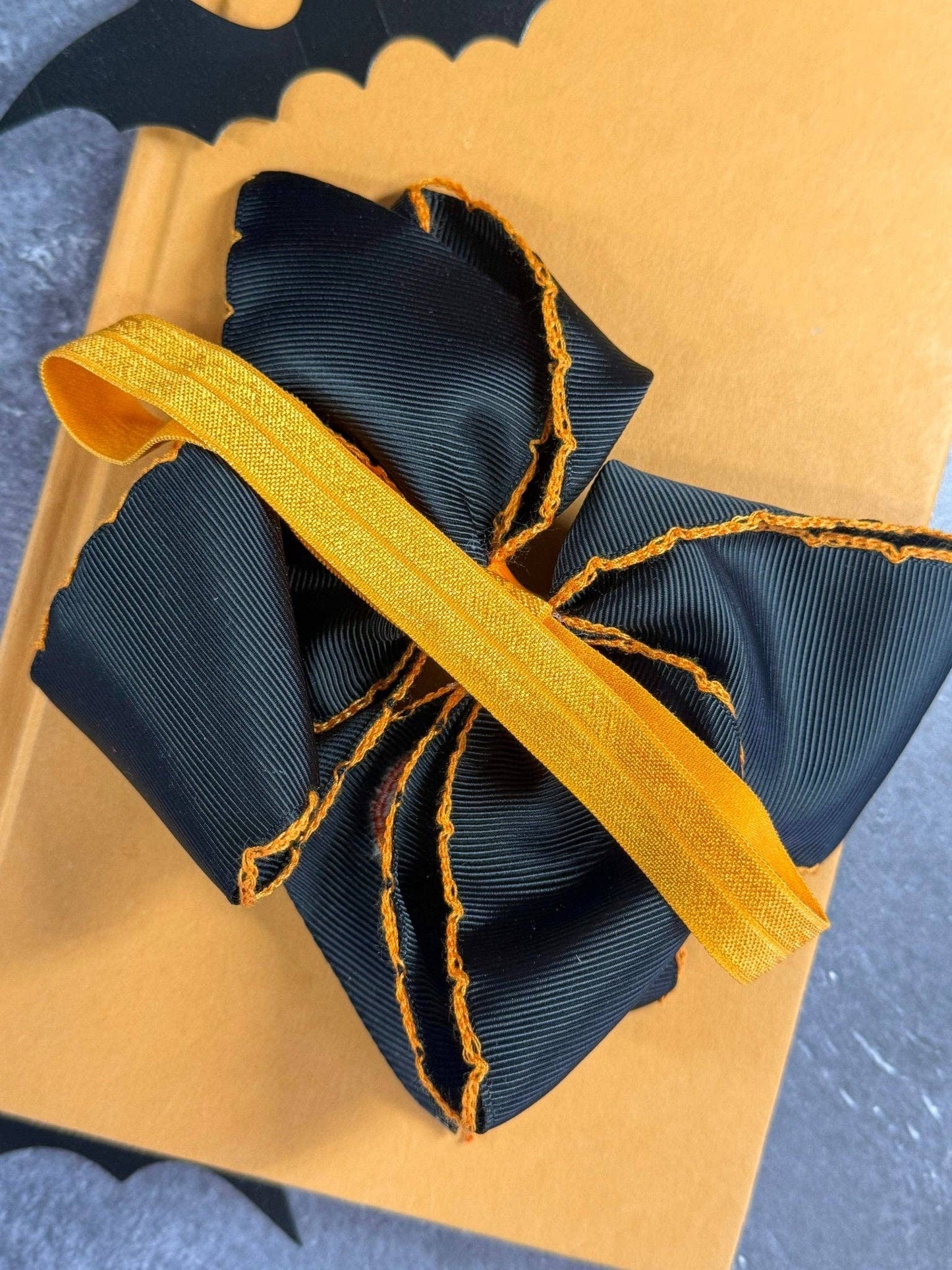 Jack-o-Lantern Embroidered Headband