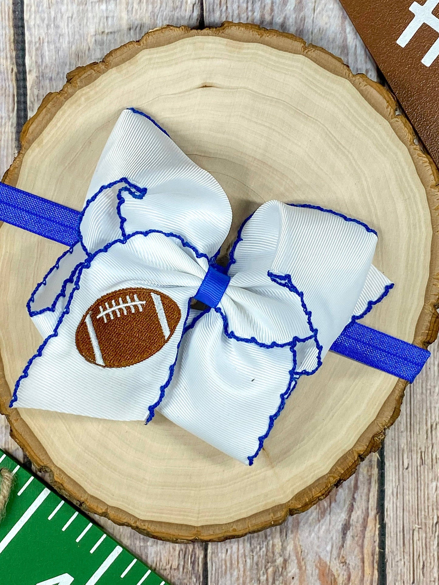 Football  Moonstitch Bow Headbands