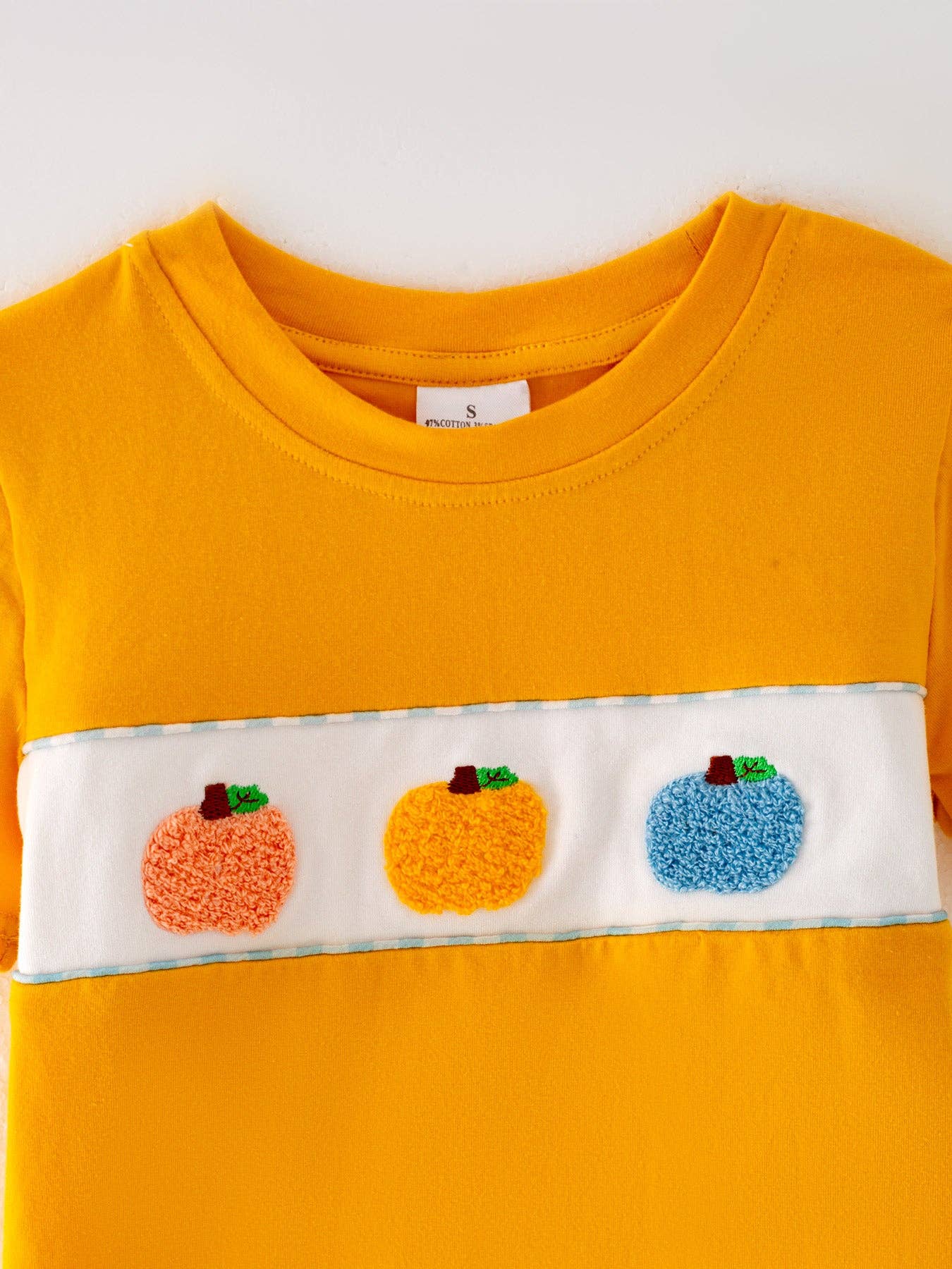 Pumpkin Chenille Boys Shorts Set