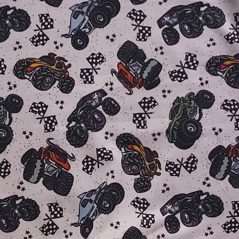 Monster Truck Boy Romper
