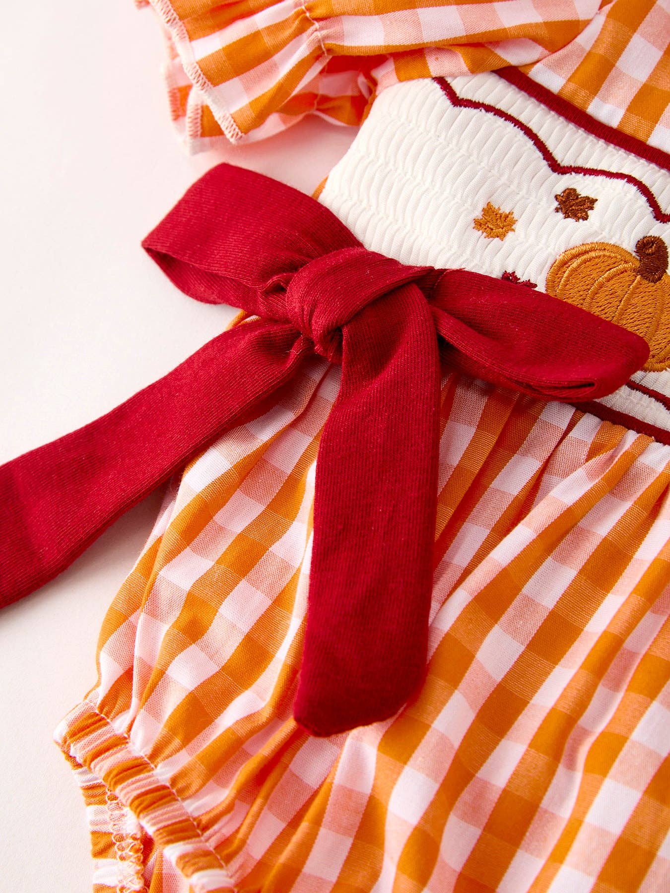 Fall Orange Check Bubble