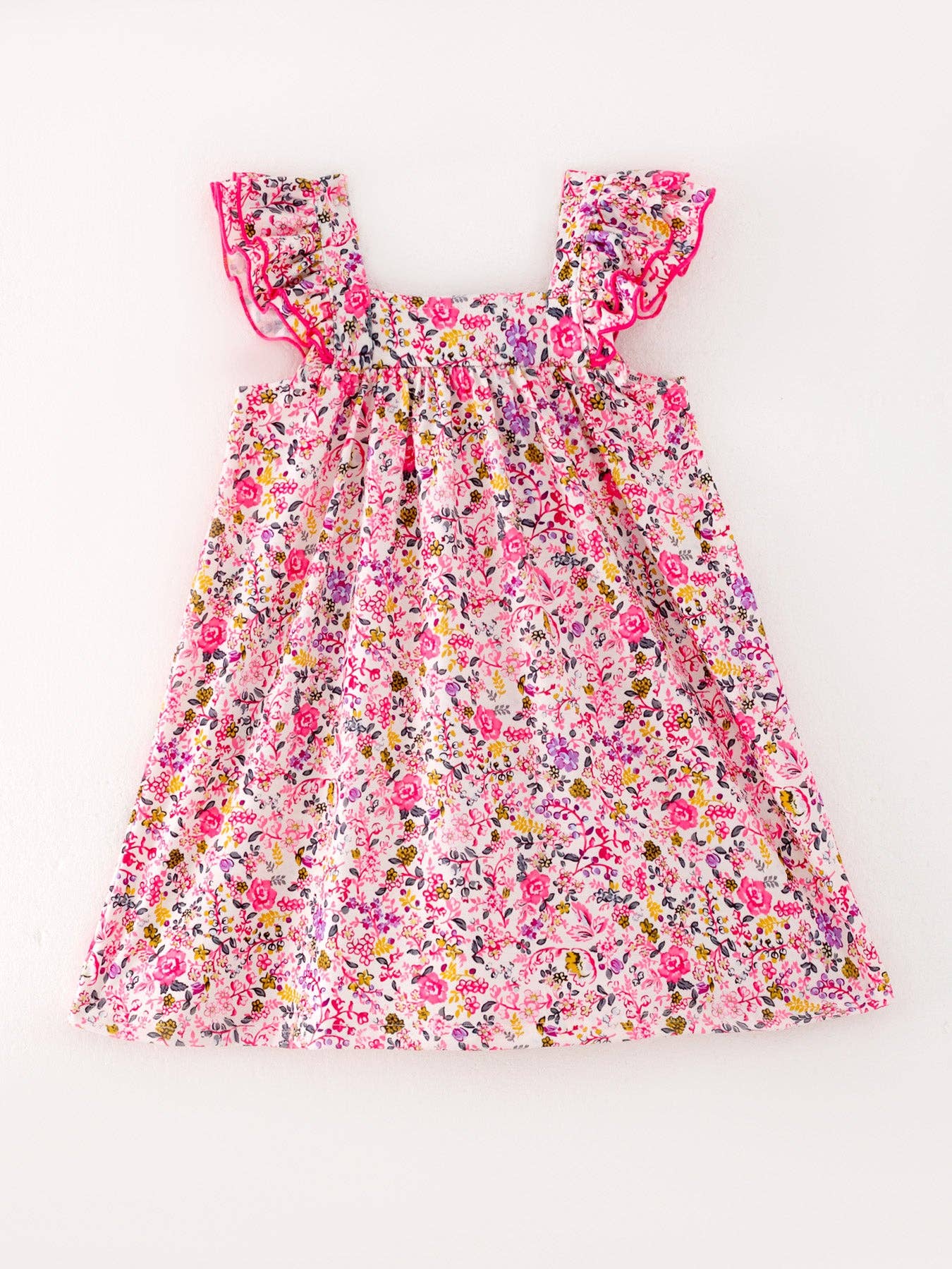 Girls Pumpkin Floral Applique Dress