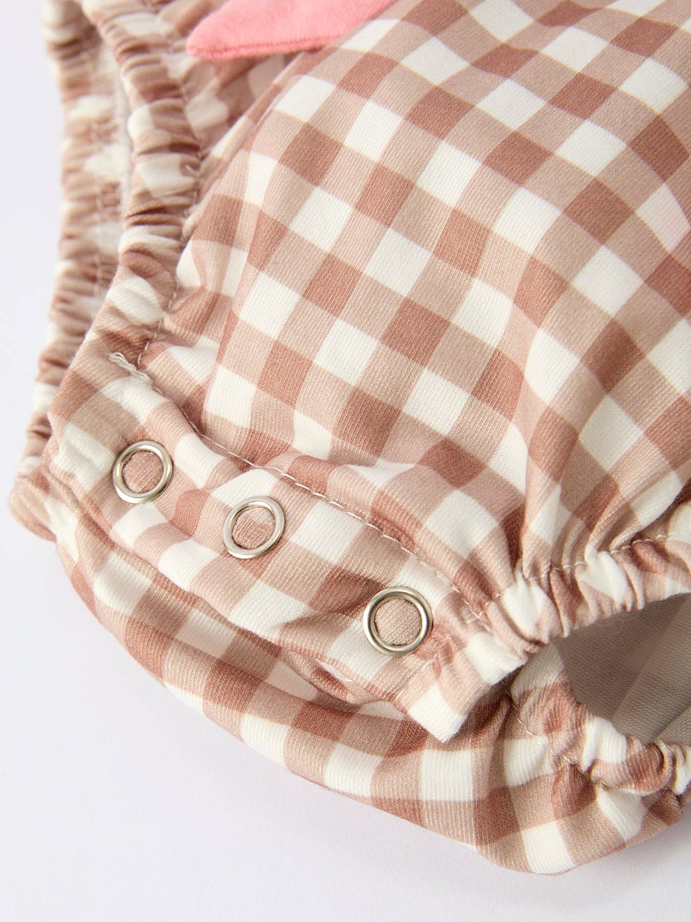 Plaid Gingerbread Smocked Bubble