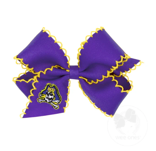 ECU Medium Moon stitch Bow