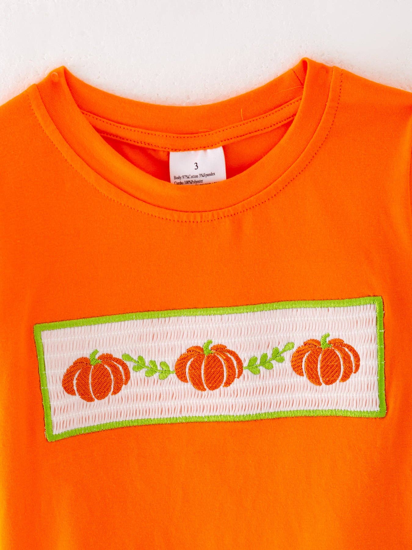 Orange Boys Pumpkin Smocking Set