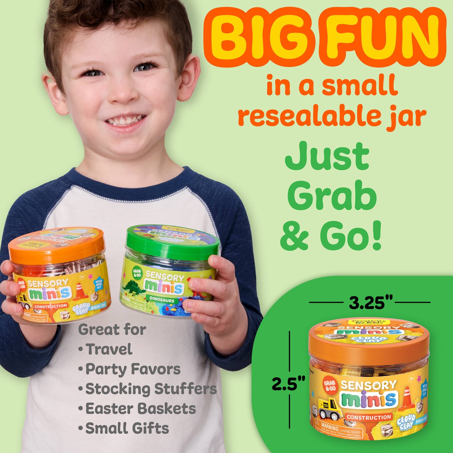 Sensory Mini Jar - Construction Them