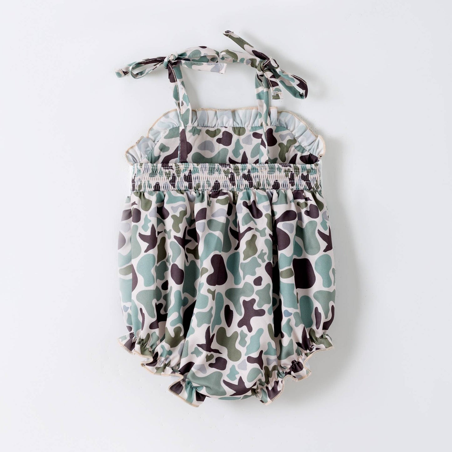 Muted Camo Smocked Bubble