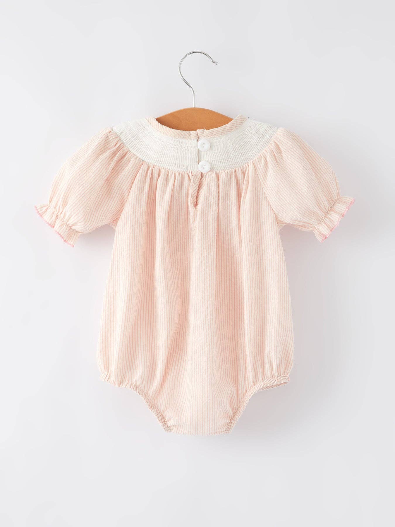 Sweetheart Smocking Stripe Romper