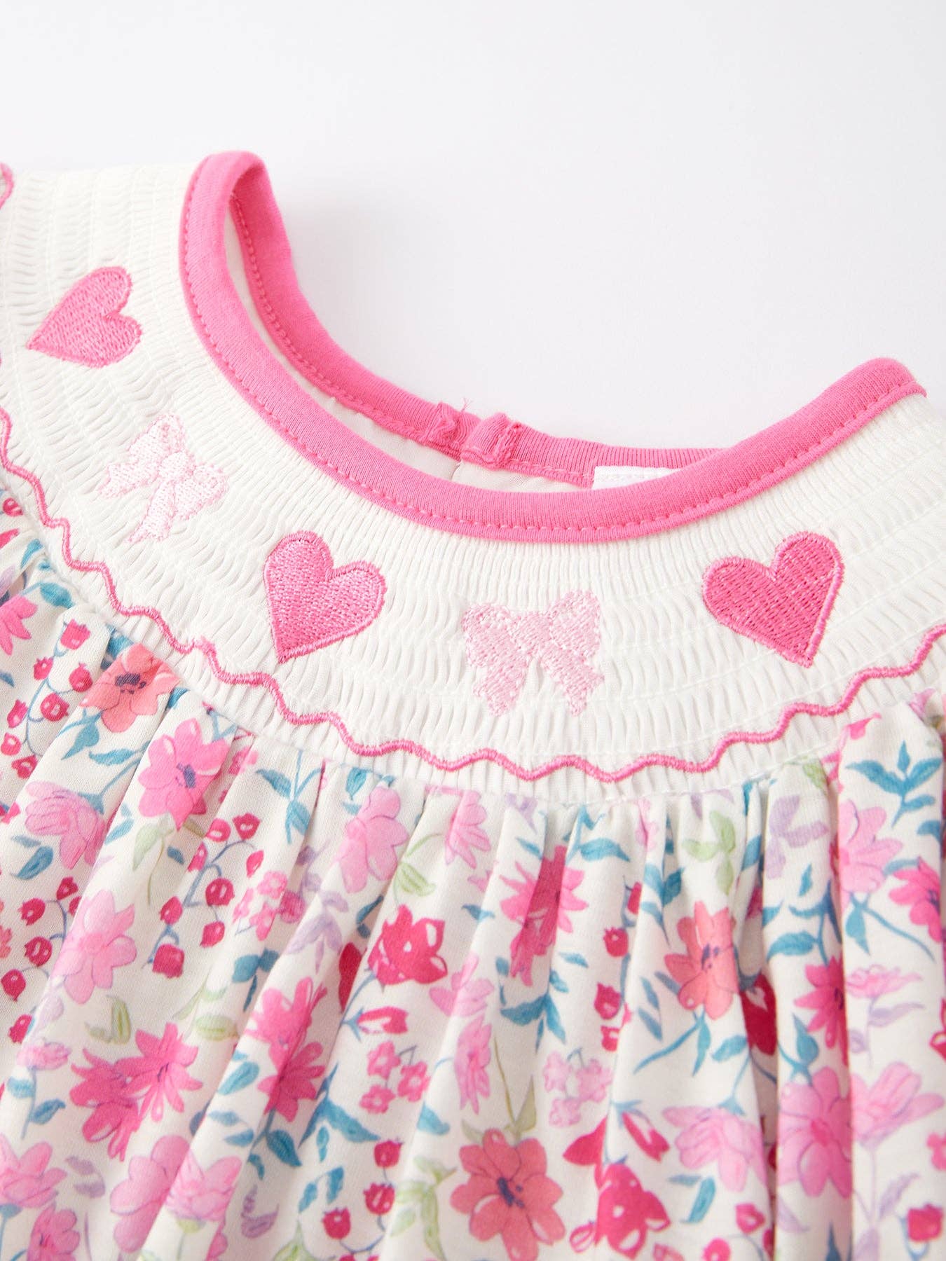 Smocking Heart Bow Dress