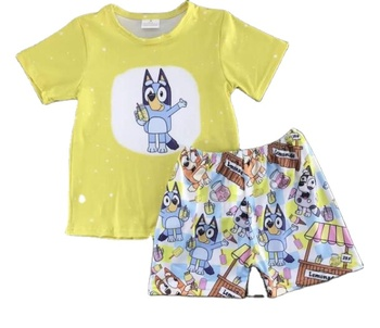 Yellow Bluey Short Set