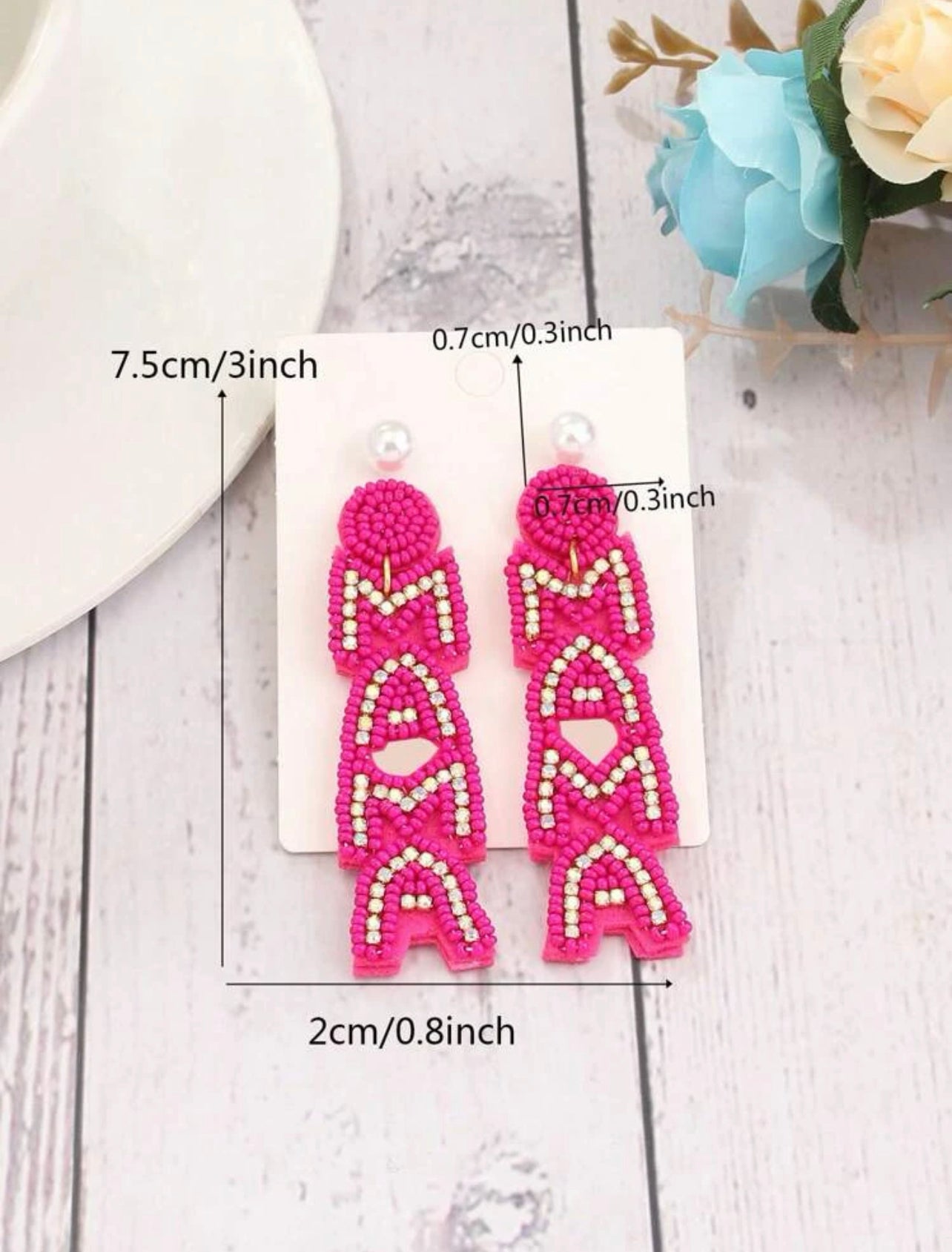 Beaded Mama Earrings