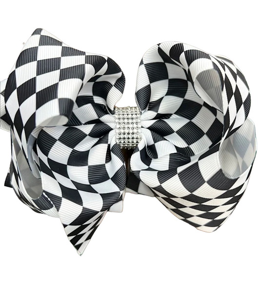 Checkered Hair Bow