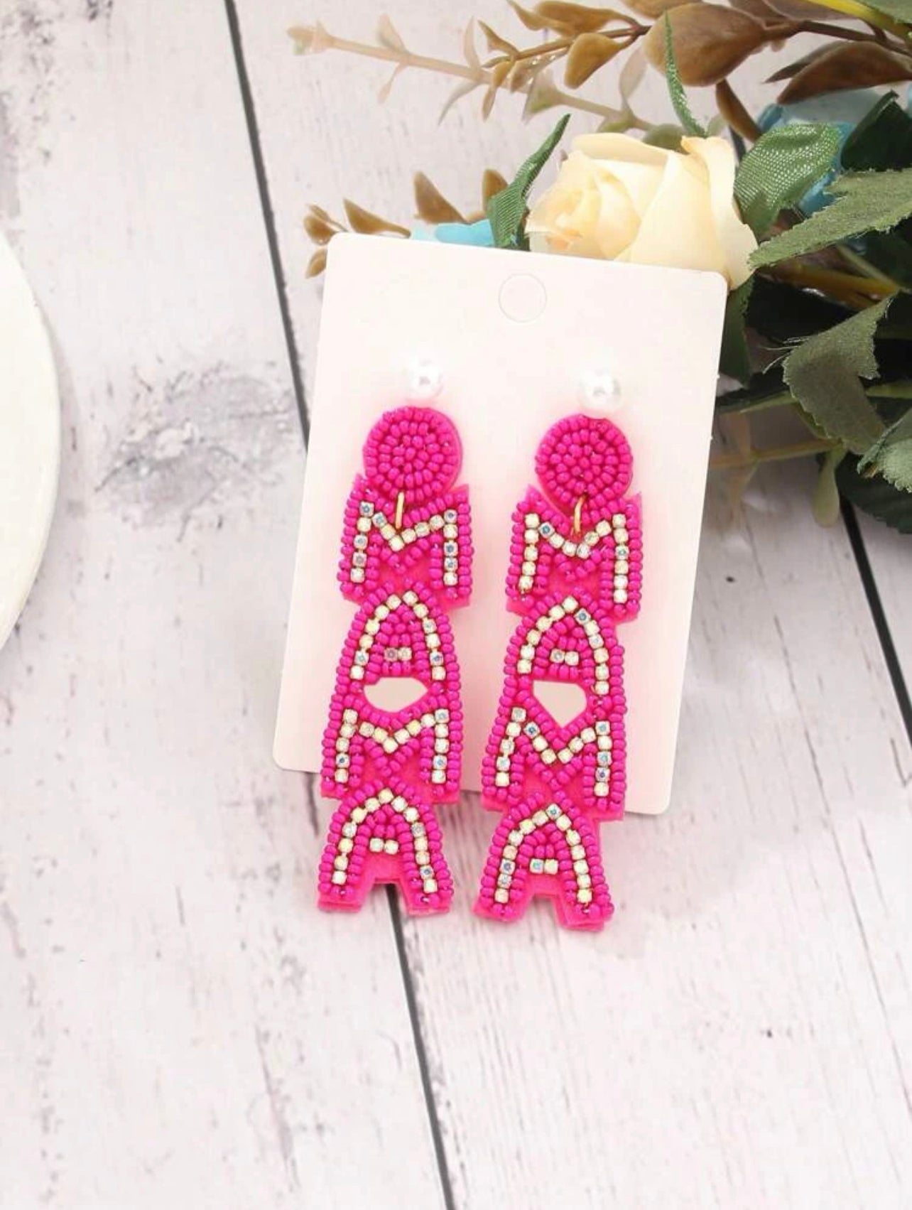 Beaded Mama Earrings