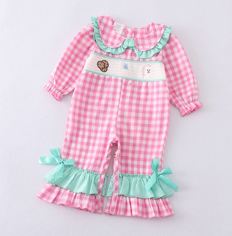 Milk & Cookies Smocked Romper