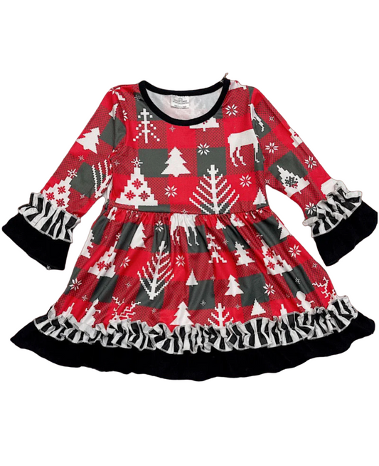 Christmas Tree & Reindeer Dress