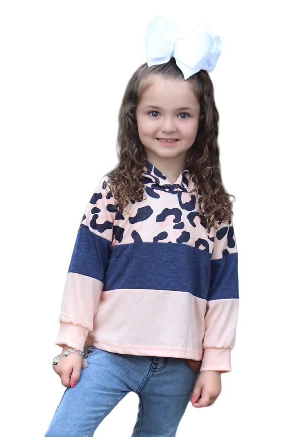 Leopard Colorblock Pullover