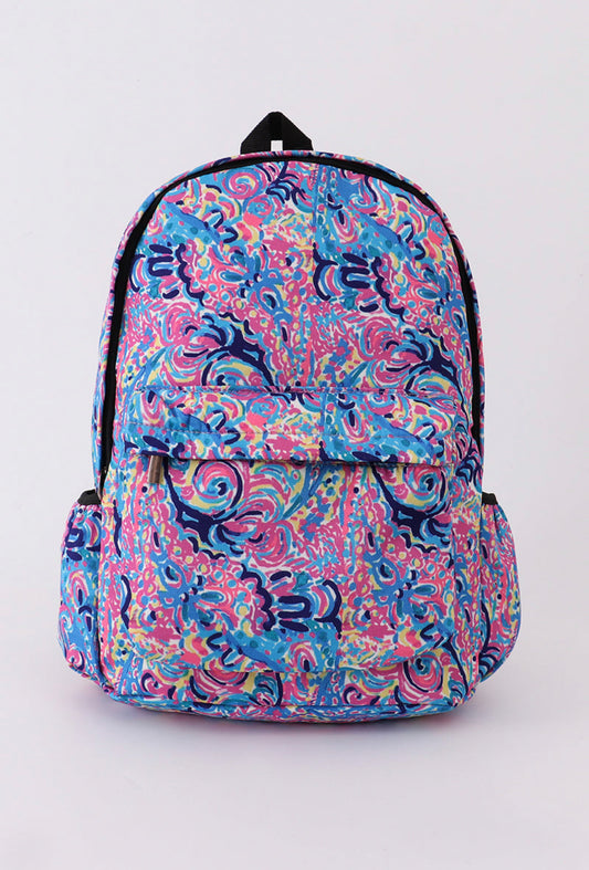 Navy Lilly Inspired Backpack