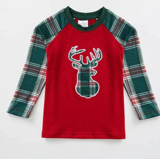 Plaid Deer Long Sleeve