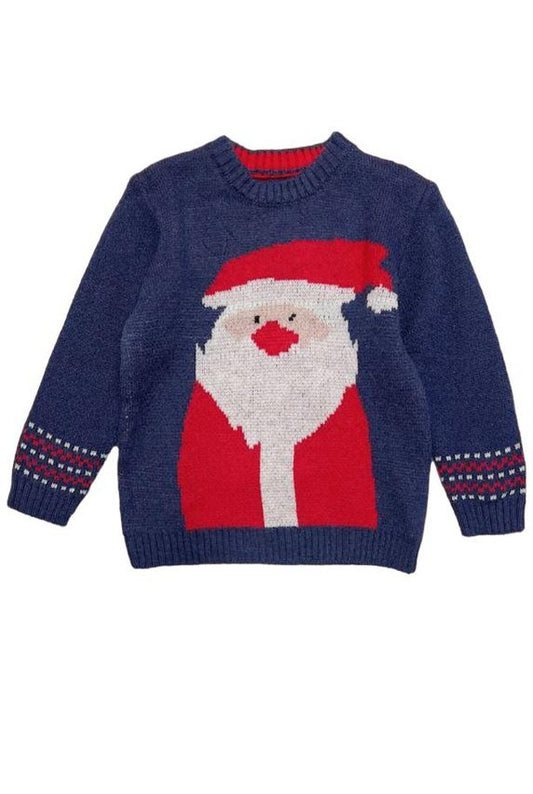 Navy Santa Sweater