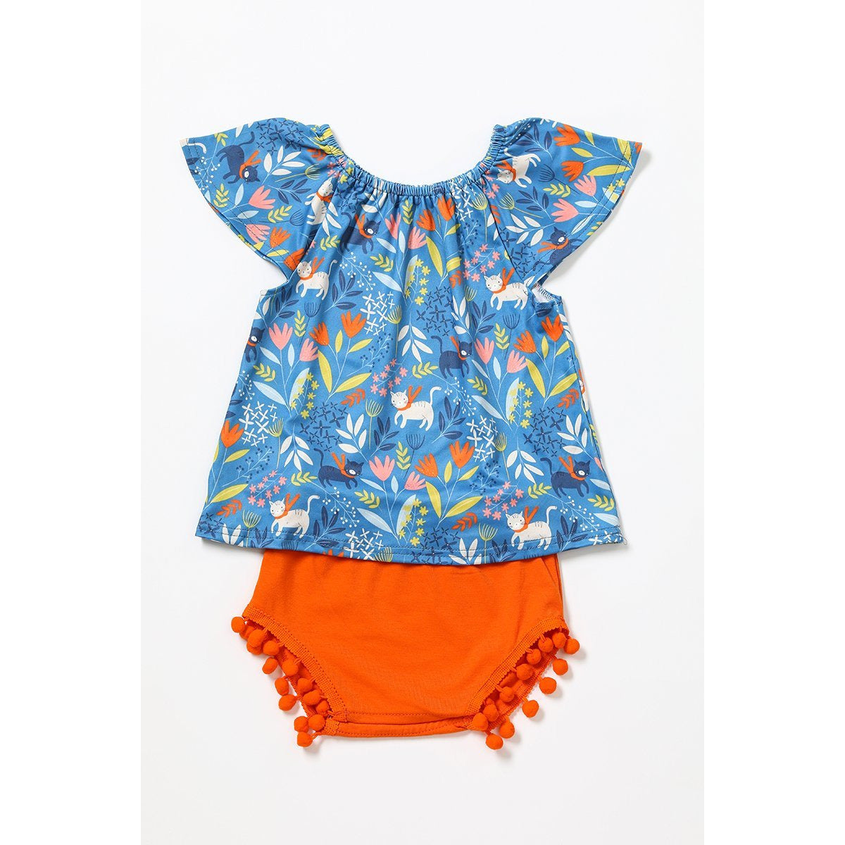 Blue/Orange Botanical Set
