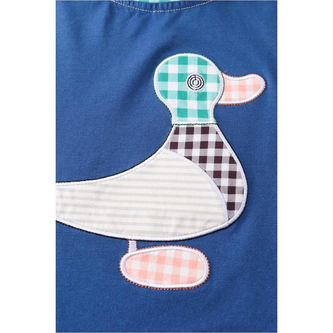 Duck Appliqué Plaid Boy Shirt