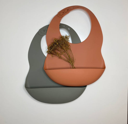 Baby Bibs - Sage and Spiced Pumpkin