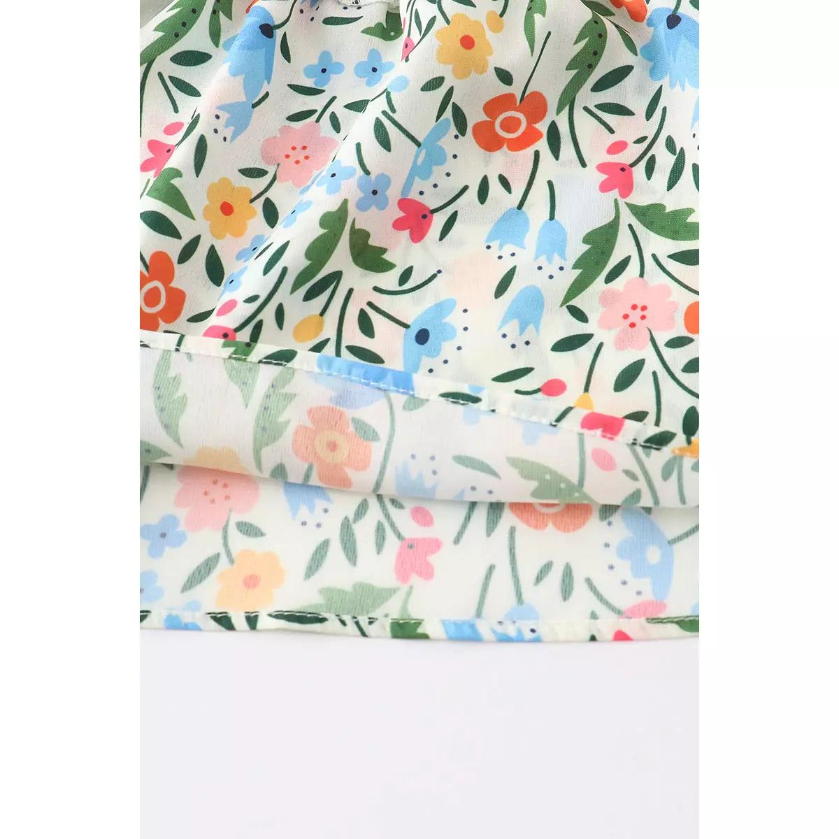 Smocked Bell Sleeve Floral Top