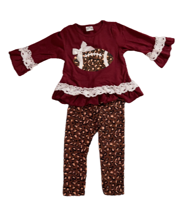 Maroon Lace Football Set