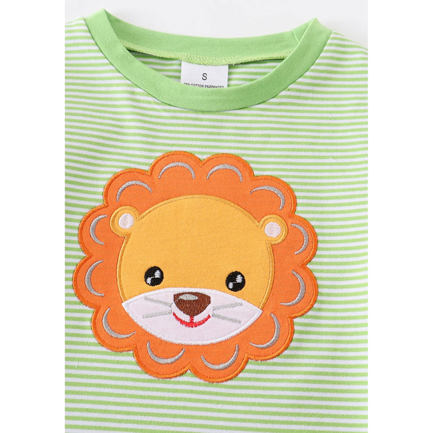 Green Striped Lion Shirt