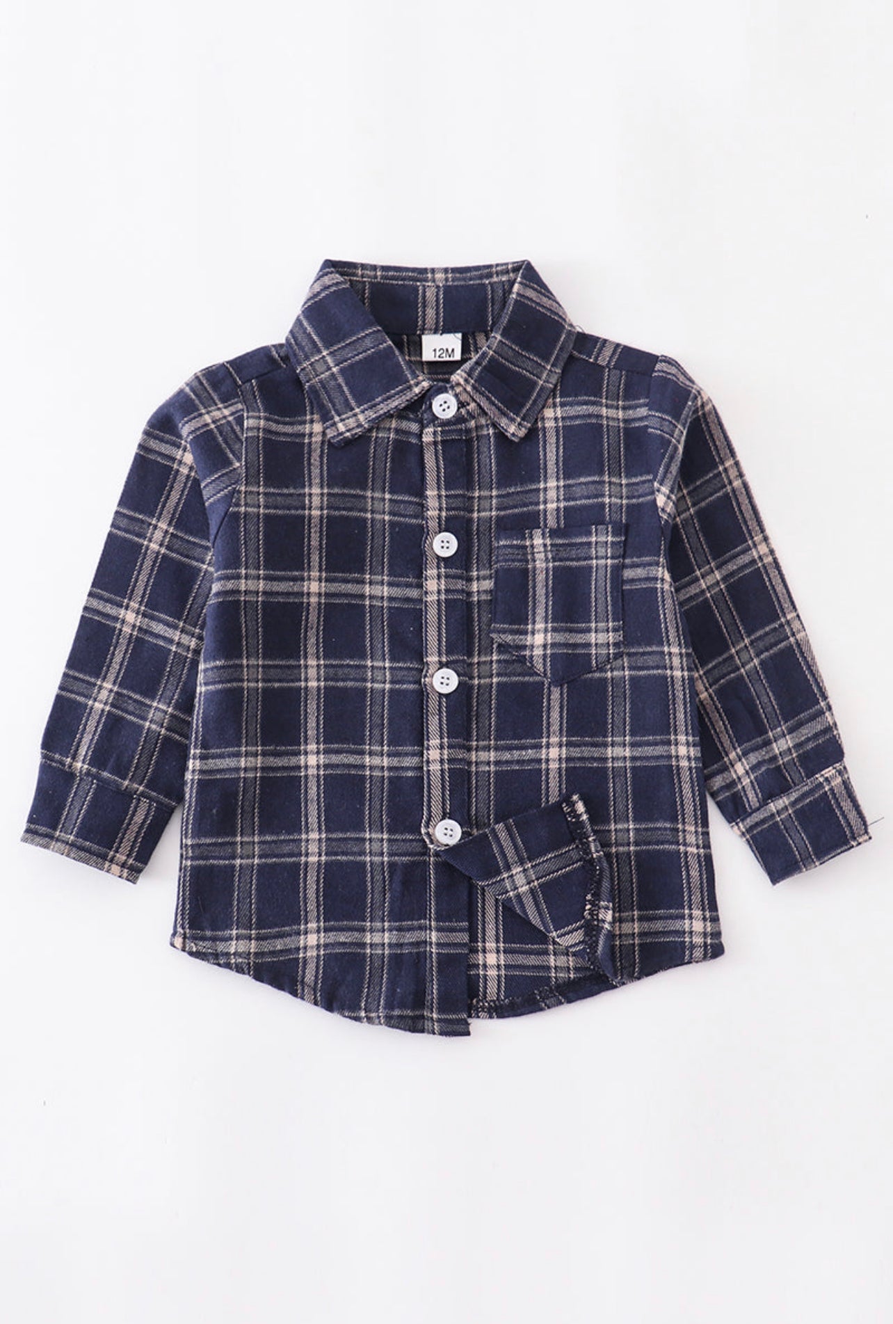 Indigo Plaid Button Down